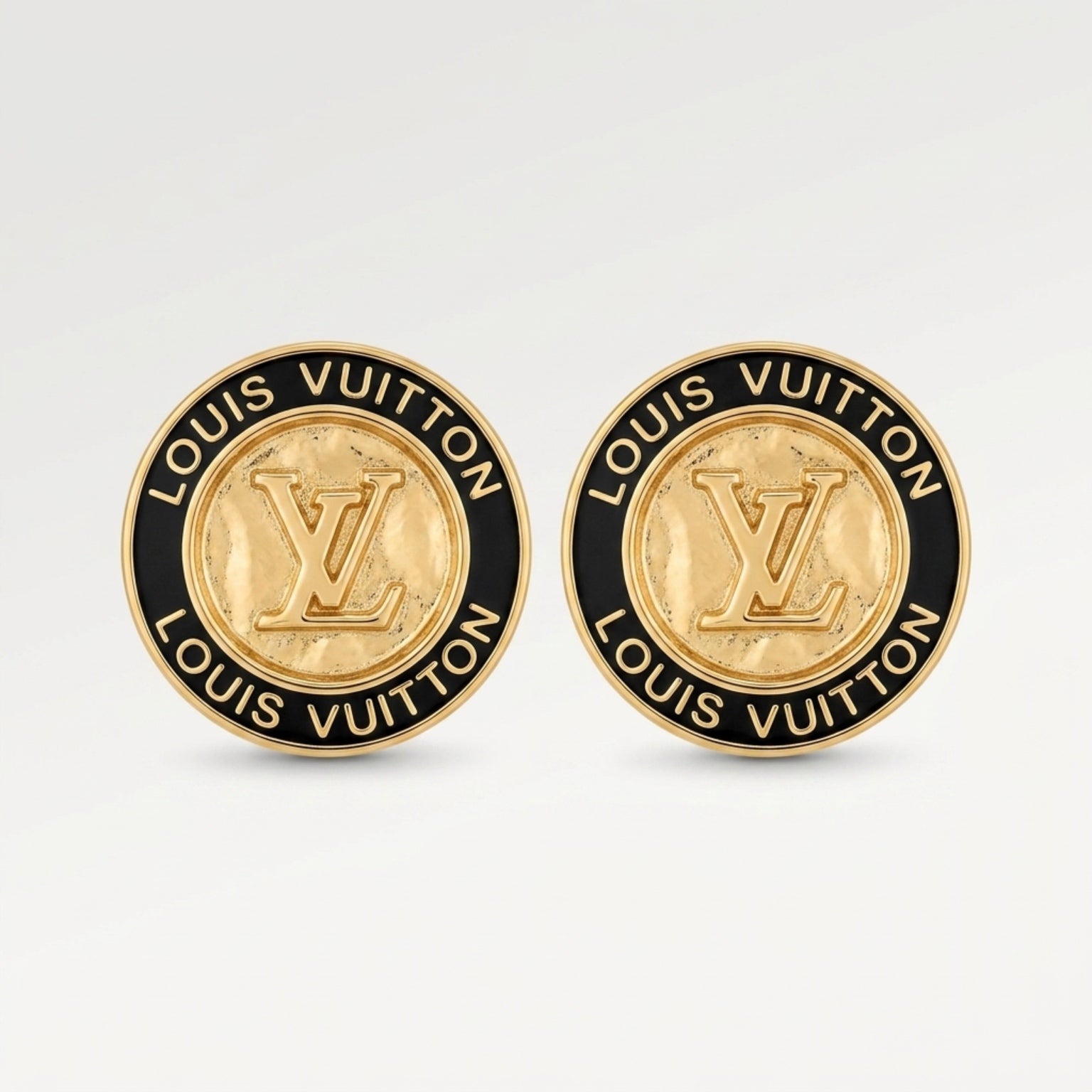 Gold Coin Stud Earrings - Classic Women Jewelry up-cycled button earrings