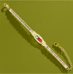 Oro Laminado Gold Filled Guadalupe Cubic Zirconia Bracelet